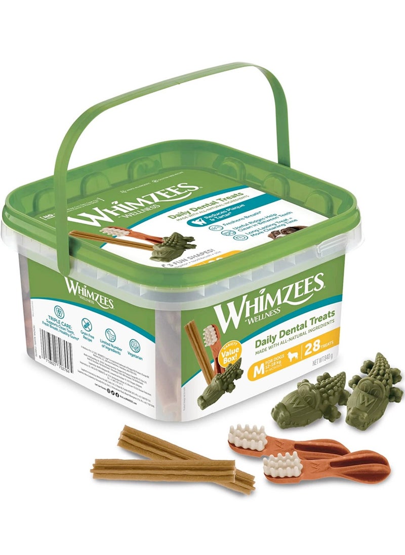 WHIMZEES Whimzees Variety Value Box Medium 28pcs 
