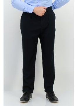 Men Regular Fit Solid Chino Pants, Black