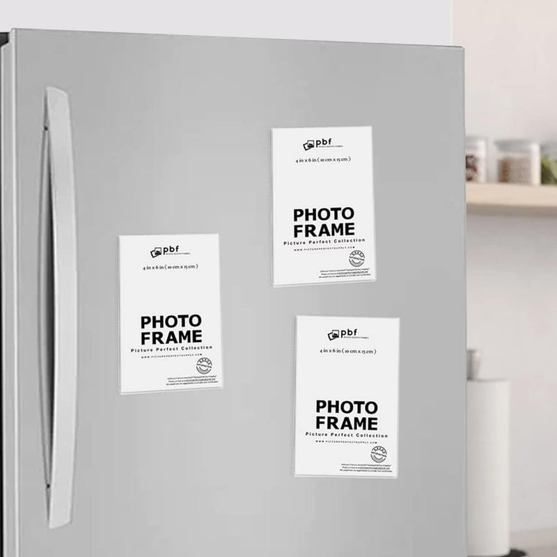 pbf PHOTO BOOTH FRAMES 4x6 Clear Acrylic Picture Frame Magnet; Magnetic Acrylic Photo Frames (10) - Image 3