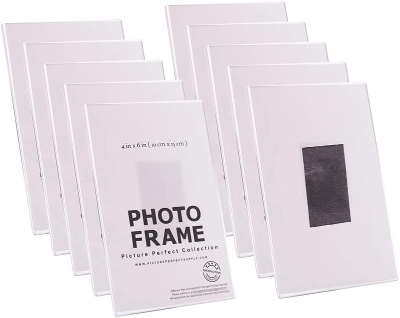 pbf PHOTO BOOTH FRAMES 4x6 Clear Acrylic Picture Frame Magnet; Magnetic Acrylic Photo Frames (10) - Image 1