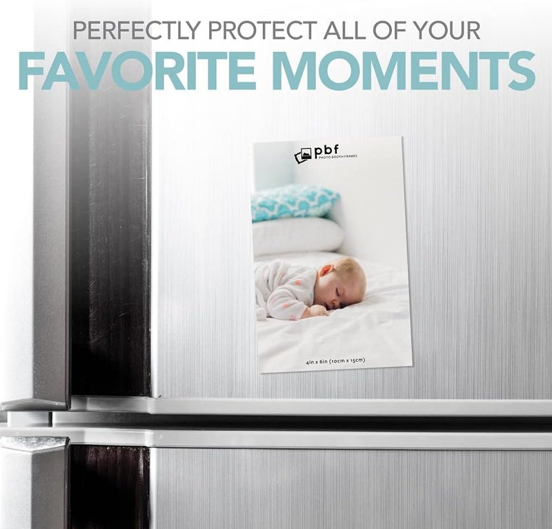 pbf PHOTO BOOTH FRAMES 4x6 Clear Acrylic Picture Frame Magnet; Magnetic Acrylic Photo Frames (10) - Image 5