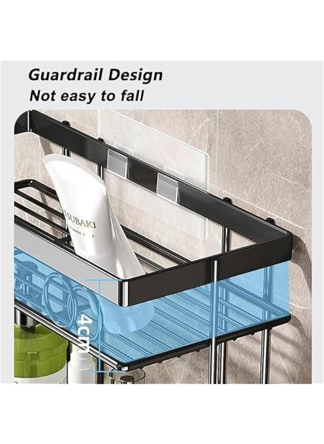 HOOKOR Over The Toilet Storage Shelf, Bathroom Organizer Shelves Over The Toilet, No Drilling Space Saving Bathroom Over Toilet Rack (Black, 1 Tier)  - Image 4
