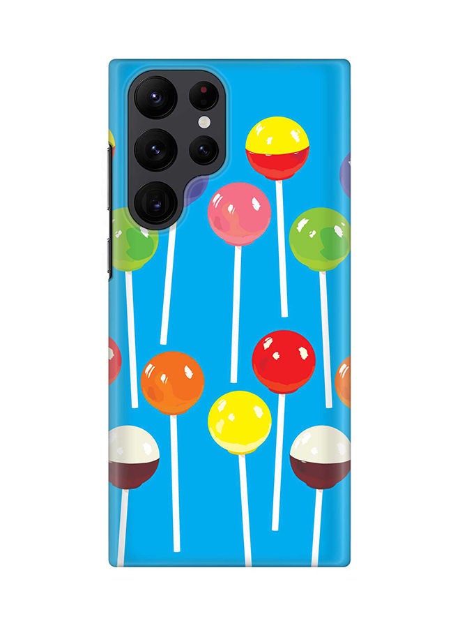 ستايلايزد جراب لهاتف جالاكسي S22 ألترا  5G رفيع سناب كلاسيك سيريز شيلد بطباعة نهائية غير لامعة - حلقات المصاصة - Image 1