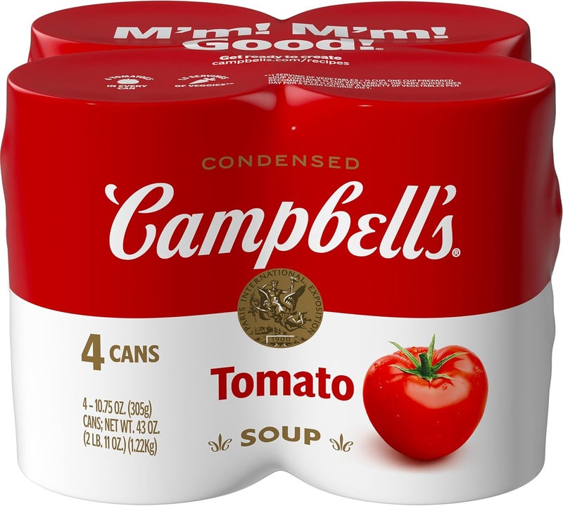 Campbell's Condensed Tomato Soup, 10.75 Ounce Can (Pack of 4) - Image 1