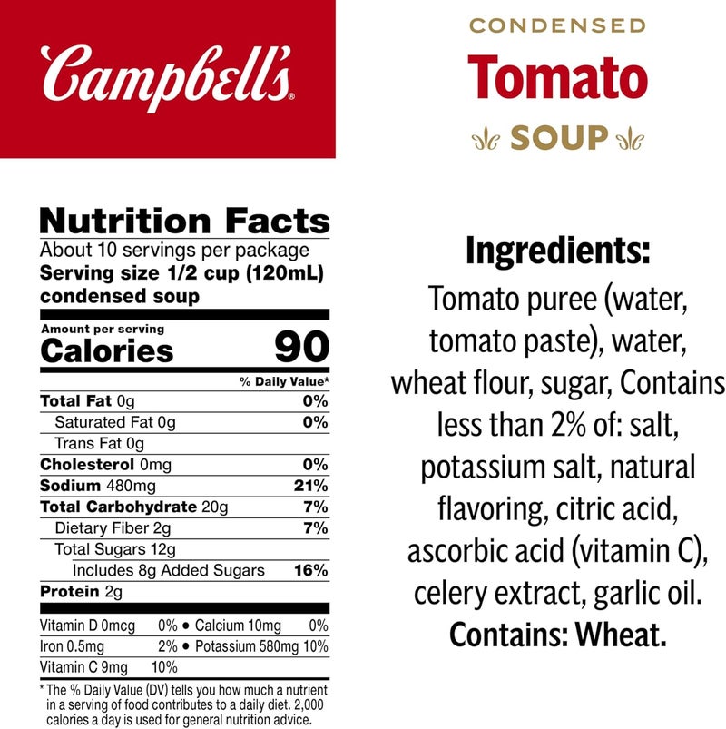 Campbell's Condensed Tomato Soup, 10.75 Ounce Can (Pack of 4) - Image 2