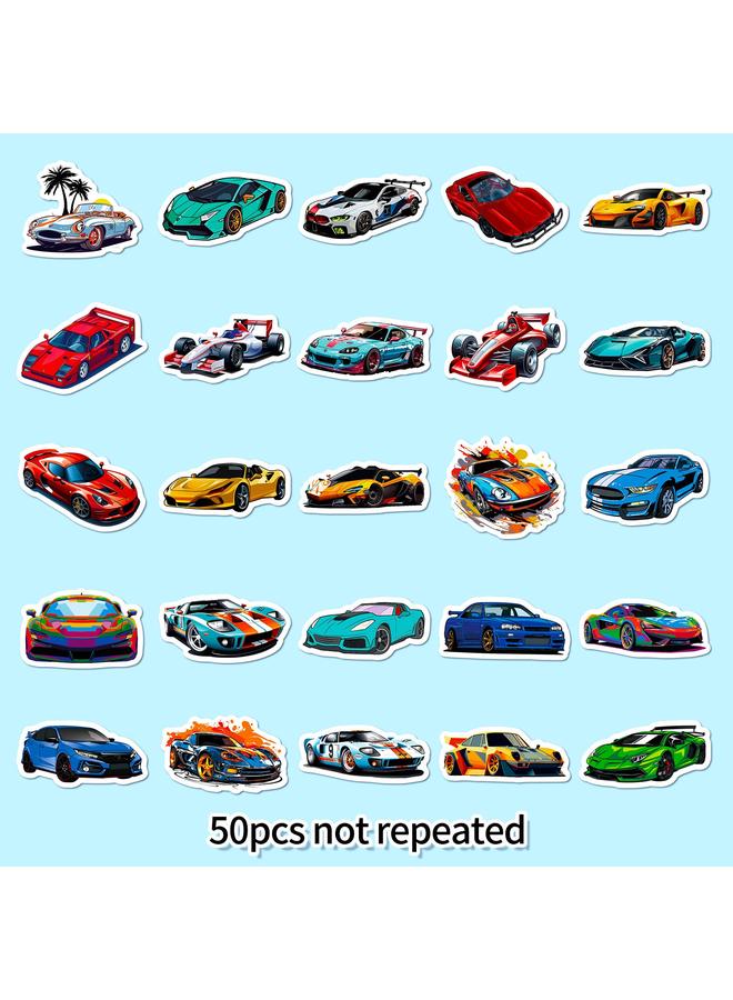 Bluejw 50 Cool Racing Kids Cartoon Stickers Luggage Car Computer Personality Graffiti Stickers - Image 3