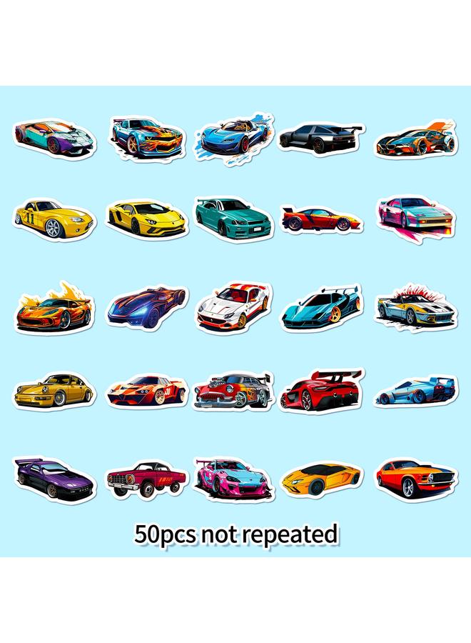 Bluejw 50 Cool Racing Kids Cartoon Stickers Luggage Car Computer Personality Graffiti Stickers - Image 4