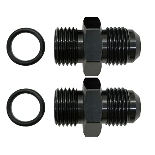 YSIL 6AN Male Flare to 8AN ORB Fuel Pump Rail Fitting Adapter Aluminum 2PCS - Image 1