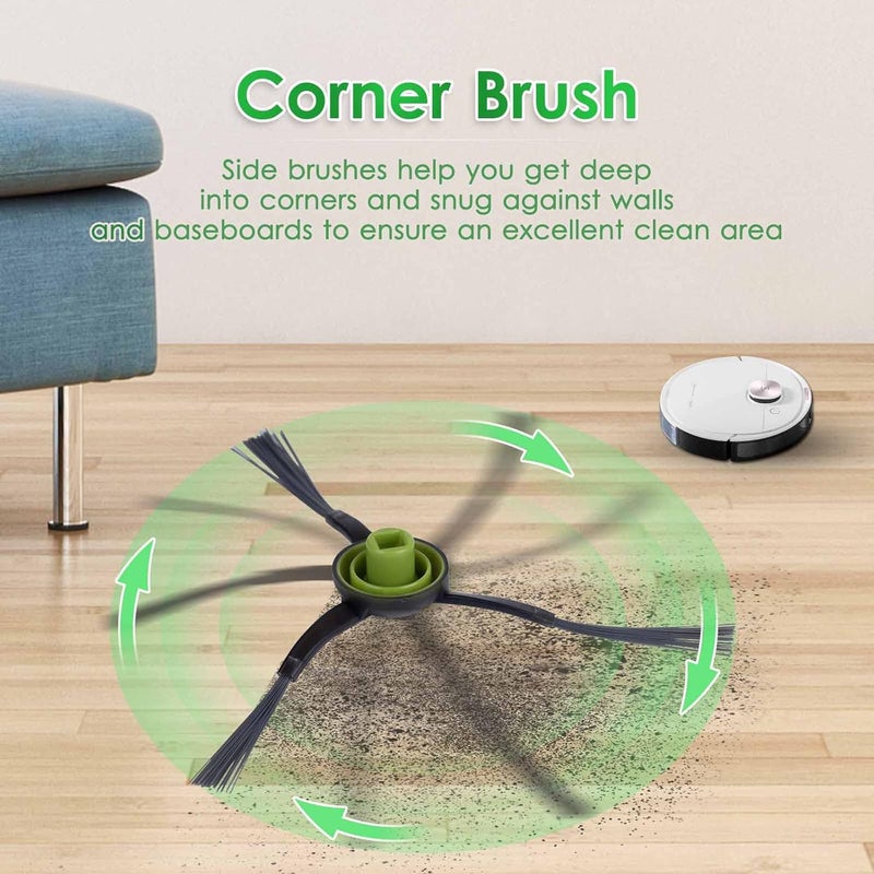 CHAIN PEAK N10 Replacement Parts for Robot Vacuum Cleaner Ecovacs DEEBOT OZMO N10 N10 Plus 920 950 T8 AIVI Max T9 T5 N5 N7 N8+ N8 Pro Plus Robot Vacuum Cleaner Accessories 1 Main Roller Brush 3 HEPA Filters 6 - Image 3
