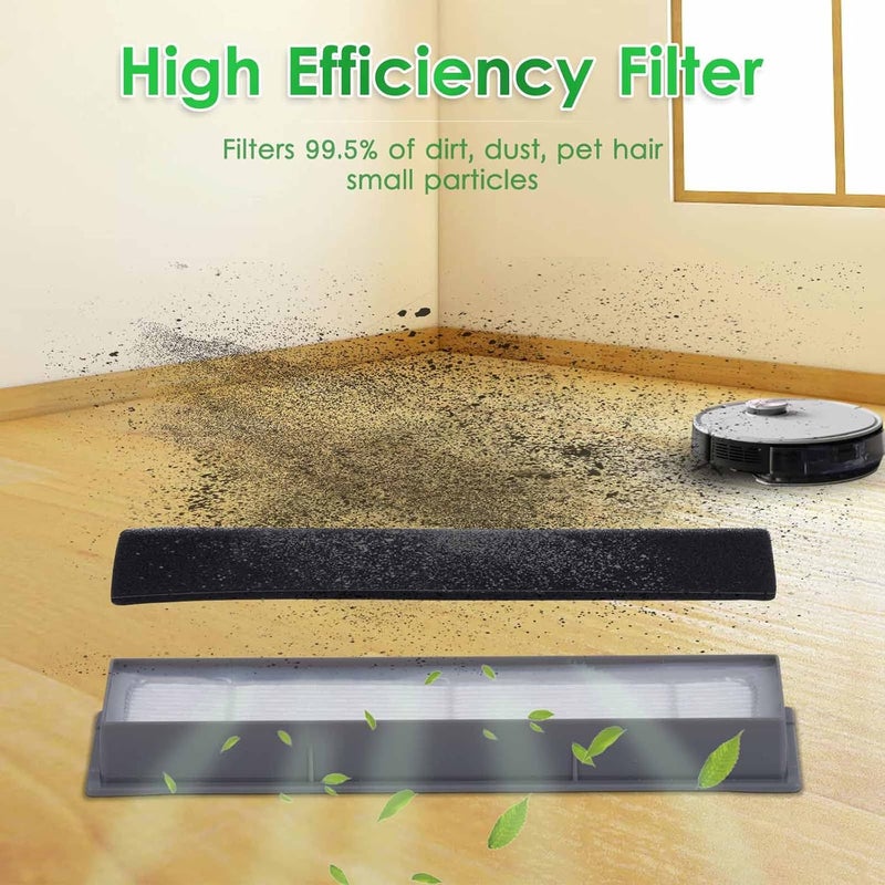 CHAIN PEAK N10 Replacement Parts for Robot Vacuum Cleaner Ecovacs DEEBOT OZMO N10 N10 Plus 920 950 T8 AIVI Max T9 T5 N5 N7 N8+ N8 Pro Plus Robot Vacuum Cleaner Accessories 1 Main Roller Brush 3 HEPA Filters 6 - Image 4