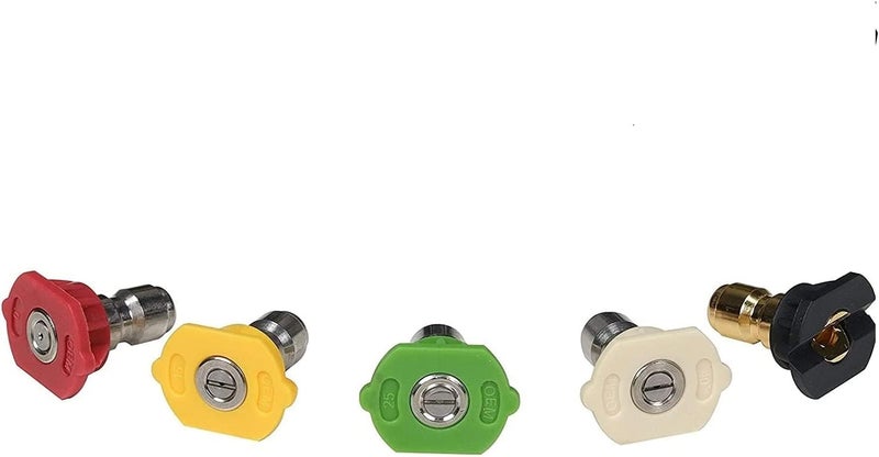 Simpson Cleaning 80145 3600 PSI Universal Pressure Washer Nozzles, 1/4-Inch Quick Connect, Hot- or Cold-Water Use, Set of 5 - Image 1