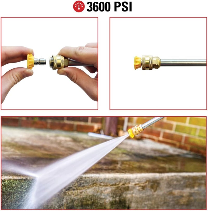 Simpson Cleaning 80145 3600 PSI Universal Pressure Washer Nozzles, 1/4-Inch Quick Connect, Hot- or Cold-Water Use, Set of 5 - Image 3