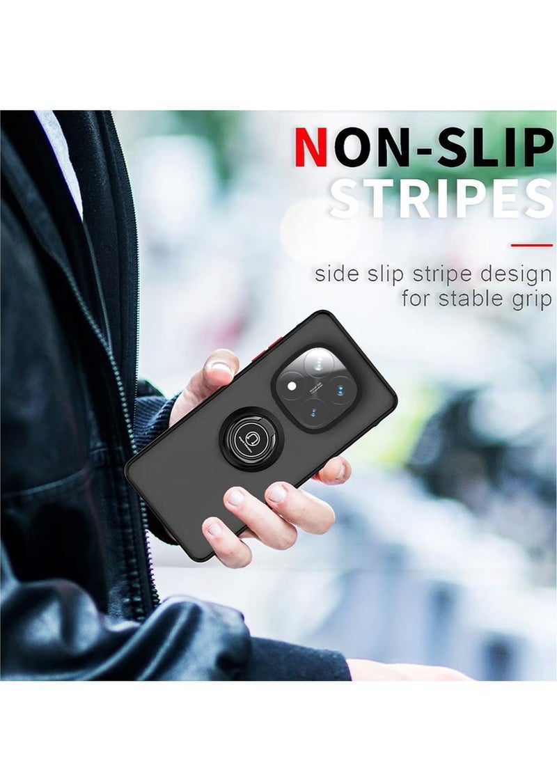 ELTRAZONE Xiaomi Redmi Note 14 Pro Plus 5G Case – Rotational Metal Ring Grip, Kickstand Feature, Magnetic Car Mount Holder, Shockproof TPU Bumper for Ultimate Protection – Slim, Durable Case for Redmi Note 14 Pro Plus 5G - Image 5