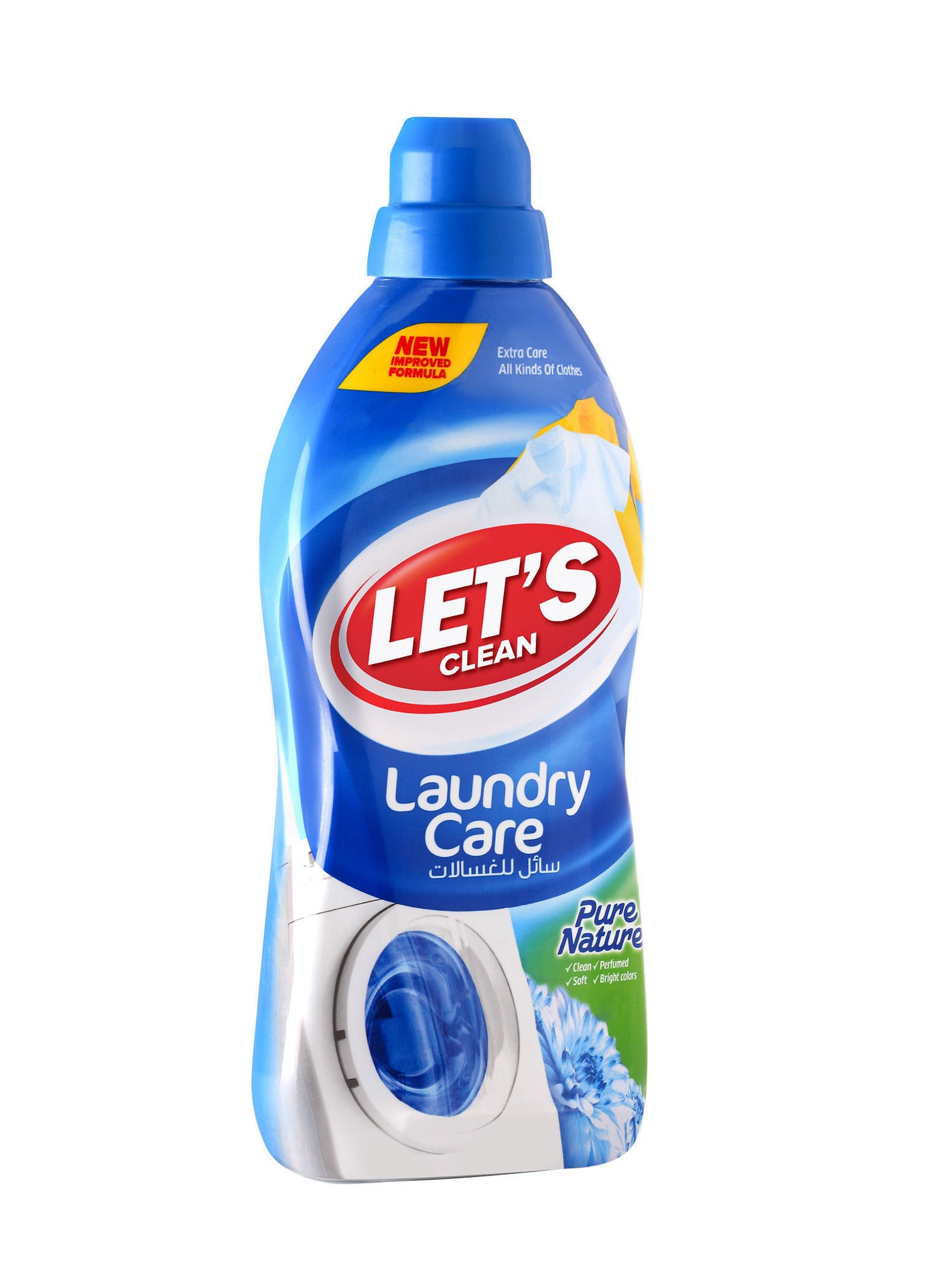 LET'S CLEAN Liquid Detergent Colored Clothes 1L Pure Nature