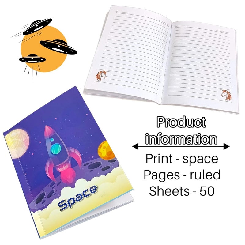 Tera13 Diary Notebook For Boys, Cartoon Theme Diary For Kids, Return Gift Boys Diary, School Diary For Boys, Birthday Gift Notepad Diary, Cartoon Diary For Boys, Small Diary Set (space 12 pcs) - Image 4