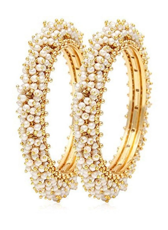 Shining Diva Traditional Pearl Jewellery Bangles for Women (8300b_2.4) - Image 1