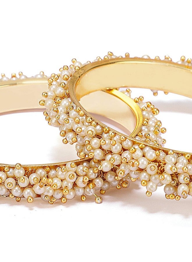 Shining Diva Traditional Pearl Jewellery Bangles for Women (8300b_2.4) - Image 3