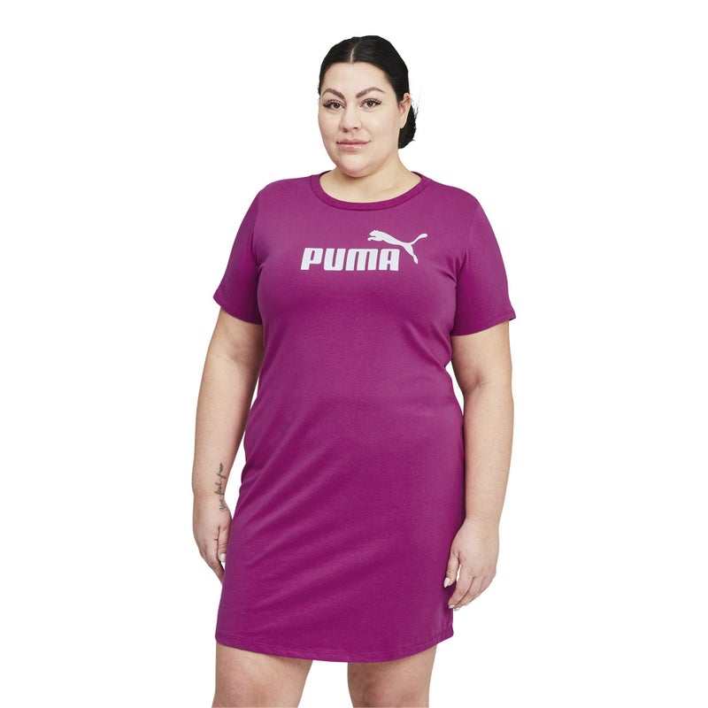 PUMA womens Essentials Slim Tee Dress, Festival Fuchsia, Small US - Image 4