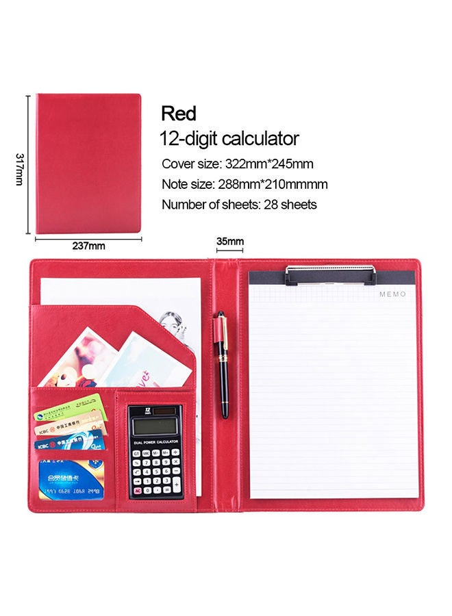 NIBEMINENT Multifunctional Business Folder Red - Image 2