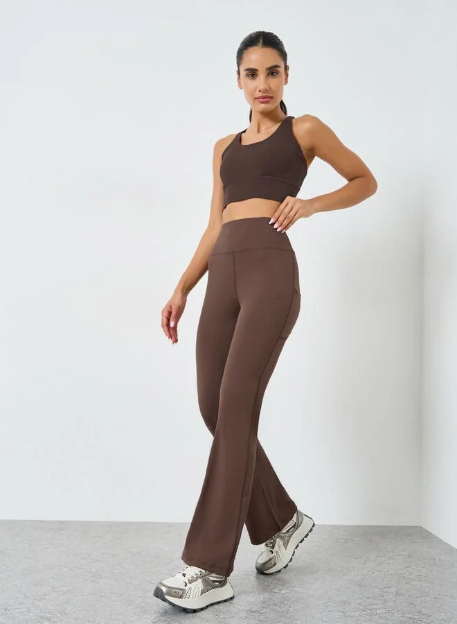 ستايلي اكتيف ليقنز بشعار مطاطي خلفي وتفاصيل عاكسة