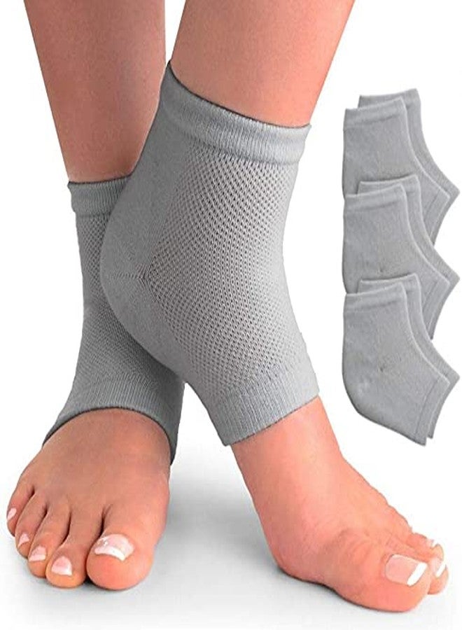 Abelia Silicone Gel Heel Socks for Dry Hard Cracked Heel Repair Pad, Swelling & Pain Relief, Cushion Support, Foot Care, Ankle Protection, Plantar Fasciitis for Men and Women (Free Size, 1 Pair) multicolour - Image 5