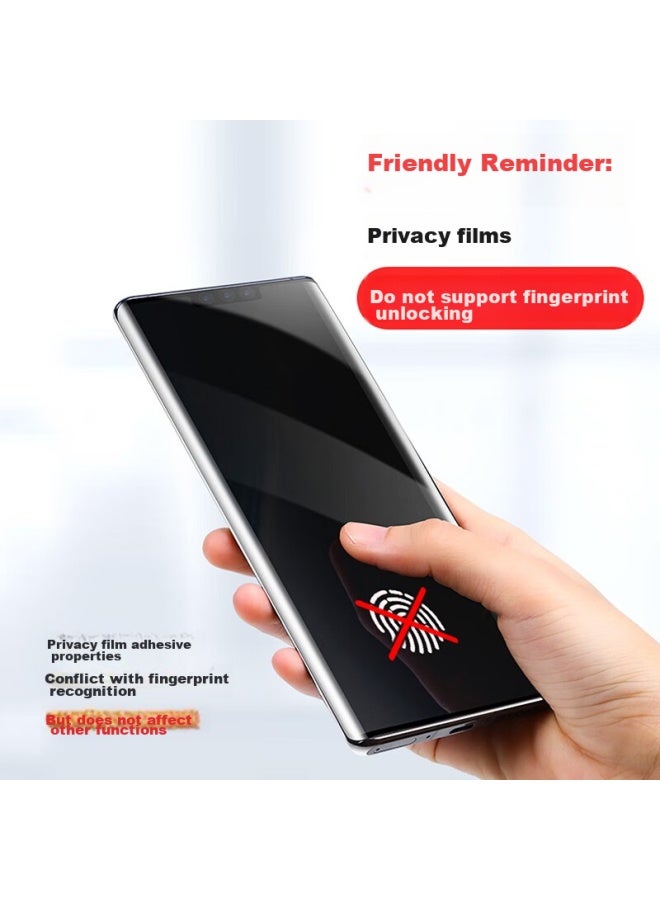 ISKA Yisika Privacy Screen Protector For Huawei Mate 20x, Full Coverage Anti-peeping Tempered Glass Film, Anti-spy High Definition Shatterproof Low Fingerprint Glass Protective Film Jm182 Black - Image 2