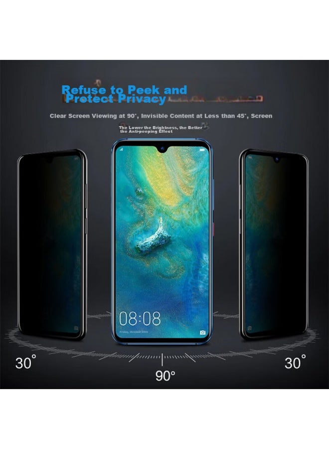 ISKA Yisika Privacy Screen Protector For Huawei Mate 20x, Full Coverage Anti-peeping Tempered Glass Film, Anti-spy High Definition Shatterproof Low Fingerprint Glass Protective Film Jm182 Black - Image 3