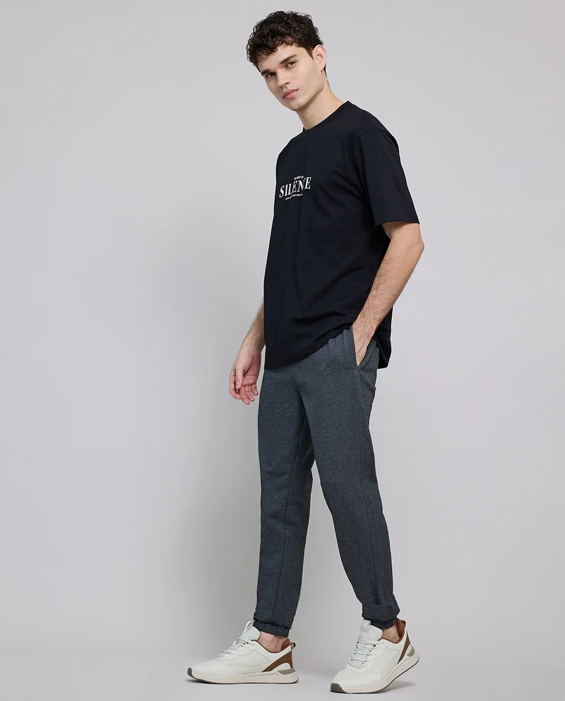أر أند بي Solid Joggers with Drawstring Waist