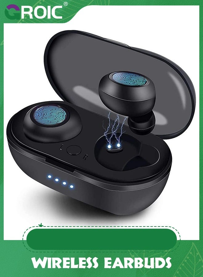 GROIC Waterproof Bluetooth 5.3 True Wireless Earbuds, Touch Control,30H Cyclic Playtime TWS Headphones with Charging Case and mic, in-Ear Stereo  - Image 1