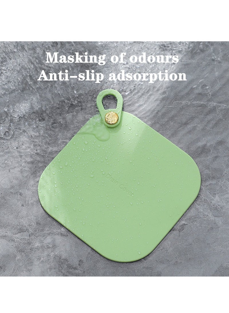 SYOSI Tub Stopper Silicone Floor Drain Anti-Odor Mat, Sewer Mat Deodorizing Drain Plugs, Kitchen Seal Sewer Deodorization Cover for Kitchen, Bathroom and Laundry (5.7x5.7 Inch) - Image 2