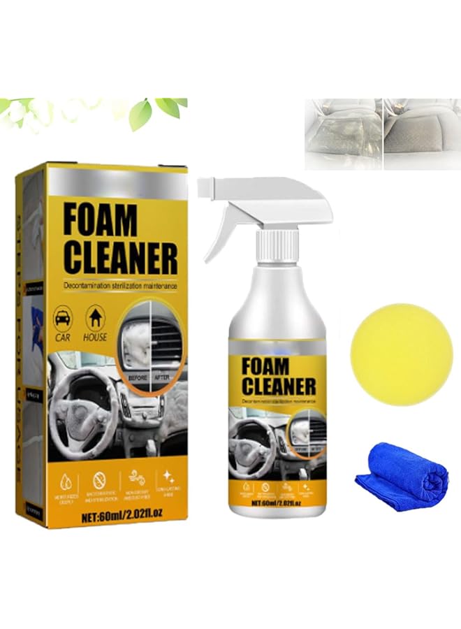 Khazna Multi Purpose Foam Cleaner, All Around Master Foam Cleaner, Car Interior Cleaner, Upholstery Cleaner For Car Seats, Stain Remover, Suitable For Car And Household 1Pcs - Image 1