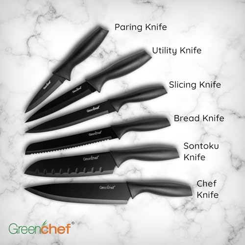 GREENCHEF Carbon Knife 6 Pcs Set - Elite Edge - Image 3