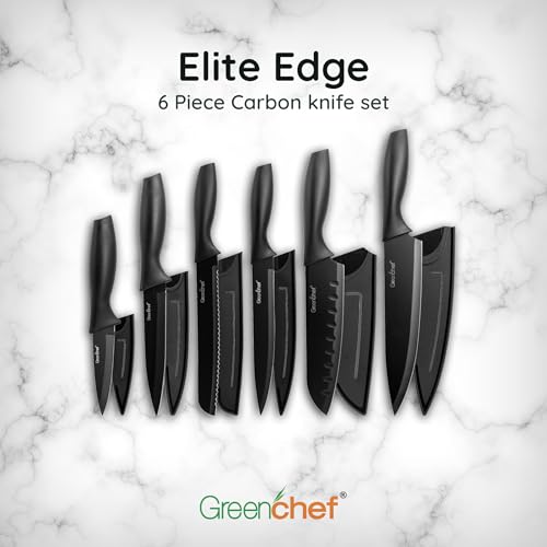 GREENCHEF Carbon Knife 6 Pcs Set - Elite Edge - Image 2
