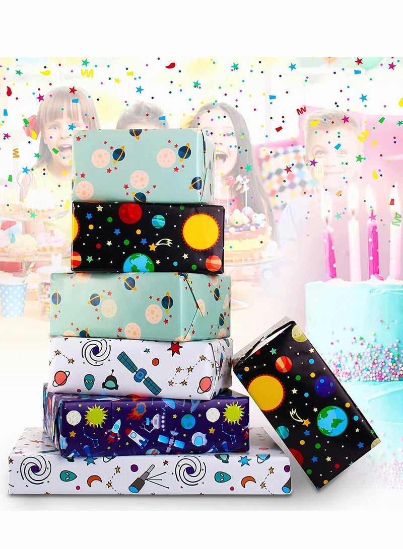 KASTWAVE Birthday Wrapping Paper, Happy Recycled Gift, Wrap Set, Bridal Baby Shower, Weddings, Graduations, Women, Men, Boy, Girl, All Occasion - Image 4