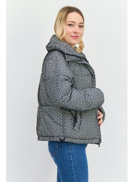 HUGO by Hugo Boss Women Allover Print Puffer Jacket, White  - Image 2