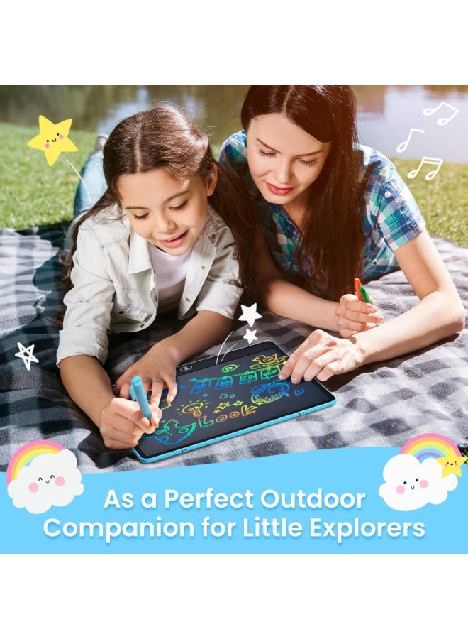 LCD Writing Tablet for Kids, 16 Inch Doodle Board Drawing Sketch Pad, Toddler Travel Essential, Toys for Ages 2-3, Road Trip Activities Airplane Toys, Birthday Boy Girl Gifts Blue - Image 3