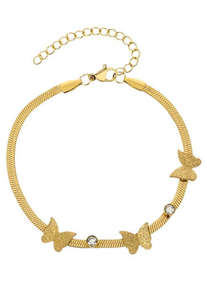 Mark Fairwhale Butterfly Diamond Titanium Steel Bracelet  - Image 2