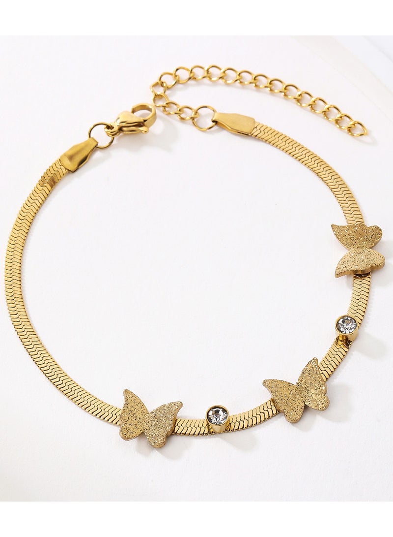 Mark Fairwhale Butterfly Diamond Titanium Steel Bracelet  - Image 3