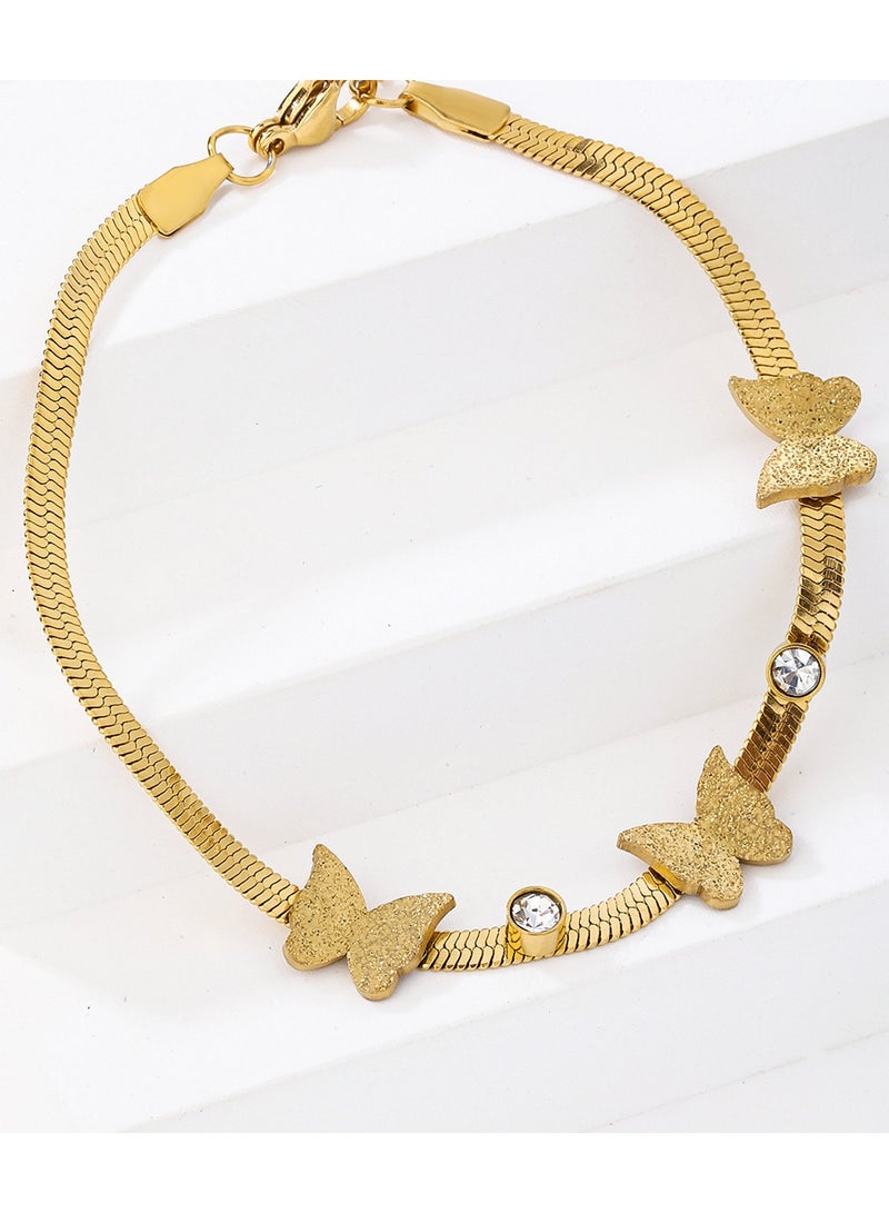 Mark Fairwhale Butterfly Diamond Titanium Steel Bracelet  - Image 4