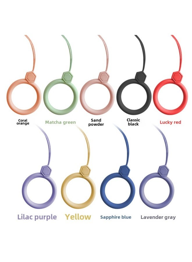 Loquat Silicone Fan Lanyard Gem Silicone Ring Lanyard Earphone Cover Silicone Pendant Liquid Silicone Lanyard-Specifications Support Image Upload:Silicone Ring-Gem -03 Lavender Grey  - Image 3