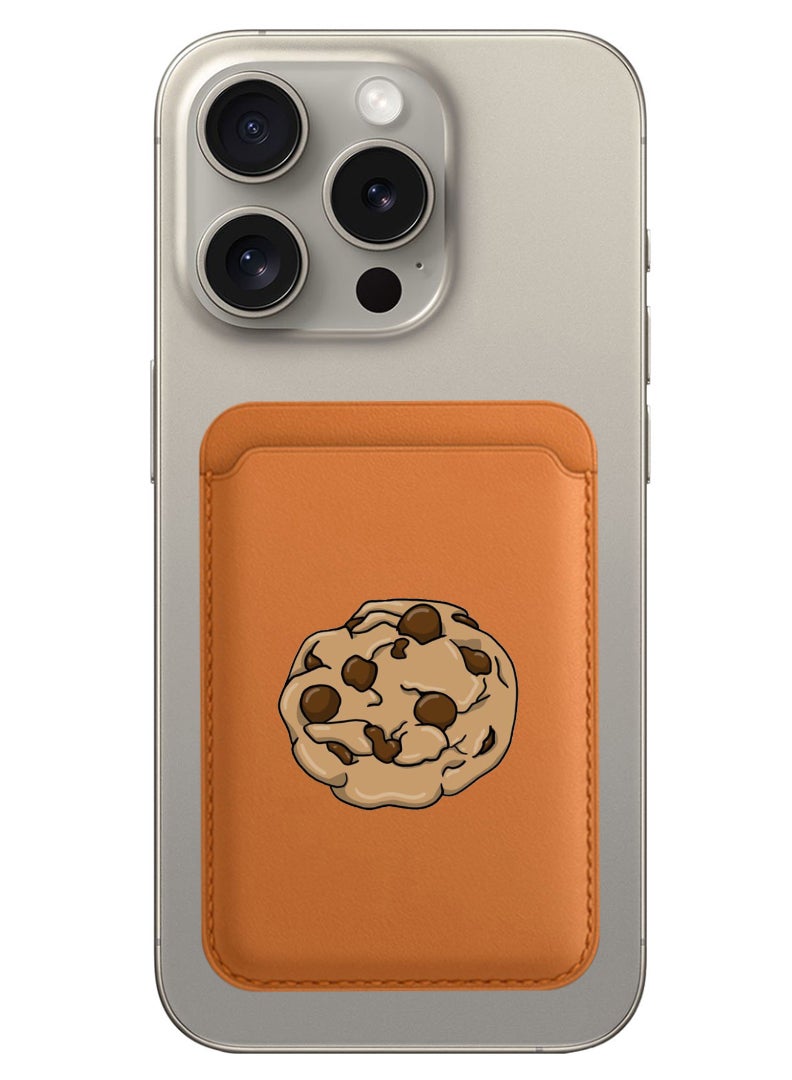 Theodor Magnetic Wallet, Compatible with MagSafe Wallet, for iPhone Wallet, for iPhone 16/15/14/13/12 Series, Not for iPhone 13/12 mini, 3 Card Holder, Vegan Leather, Brown - Cookie - Image 1