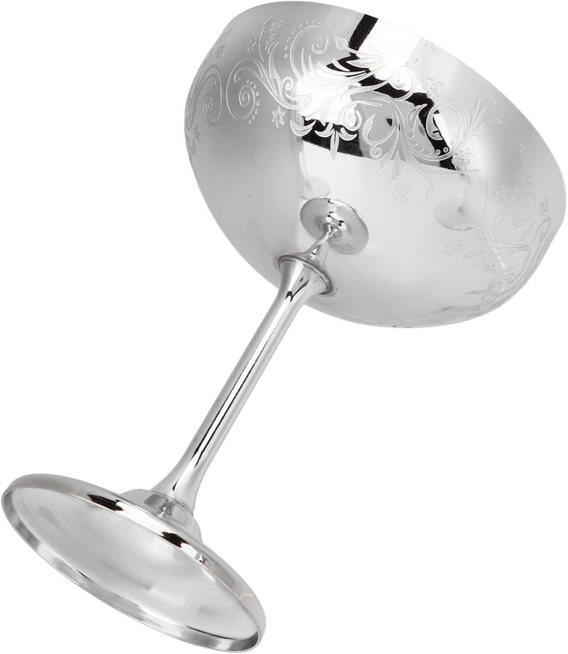 HEEPDD Glasses Wheat Ear Cup for Party Weddings Home Bar Metal Champagne Goblet Stainless Steel Cocktail Nan Kitchen (Flower Ear Cup Mirror) - Image 4