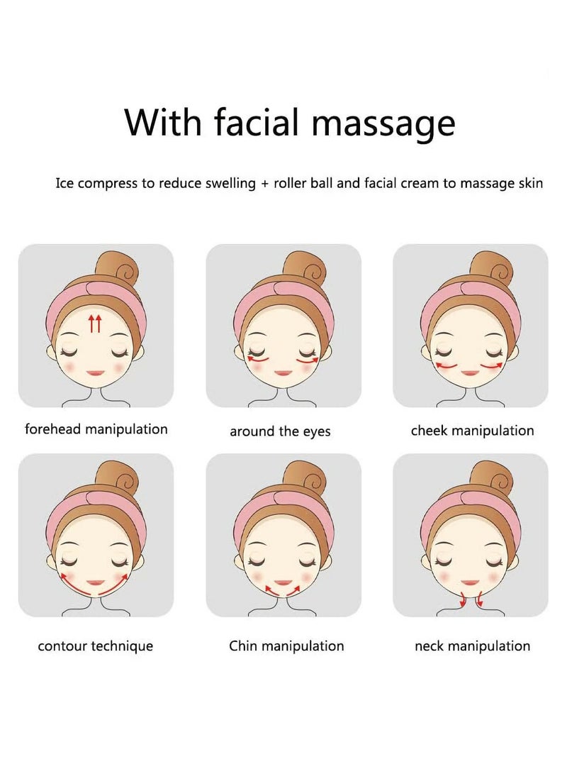 Ice Roller for Face Eye Beauty Skin Care Holder Brightening Massager 2 In 1 Multifunction Moisturizing Firming Shrink Pores Stress Relief Pink - Image 3