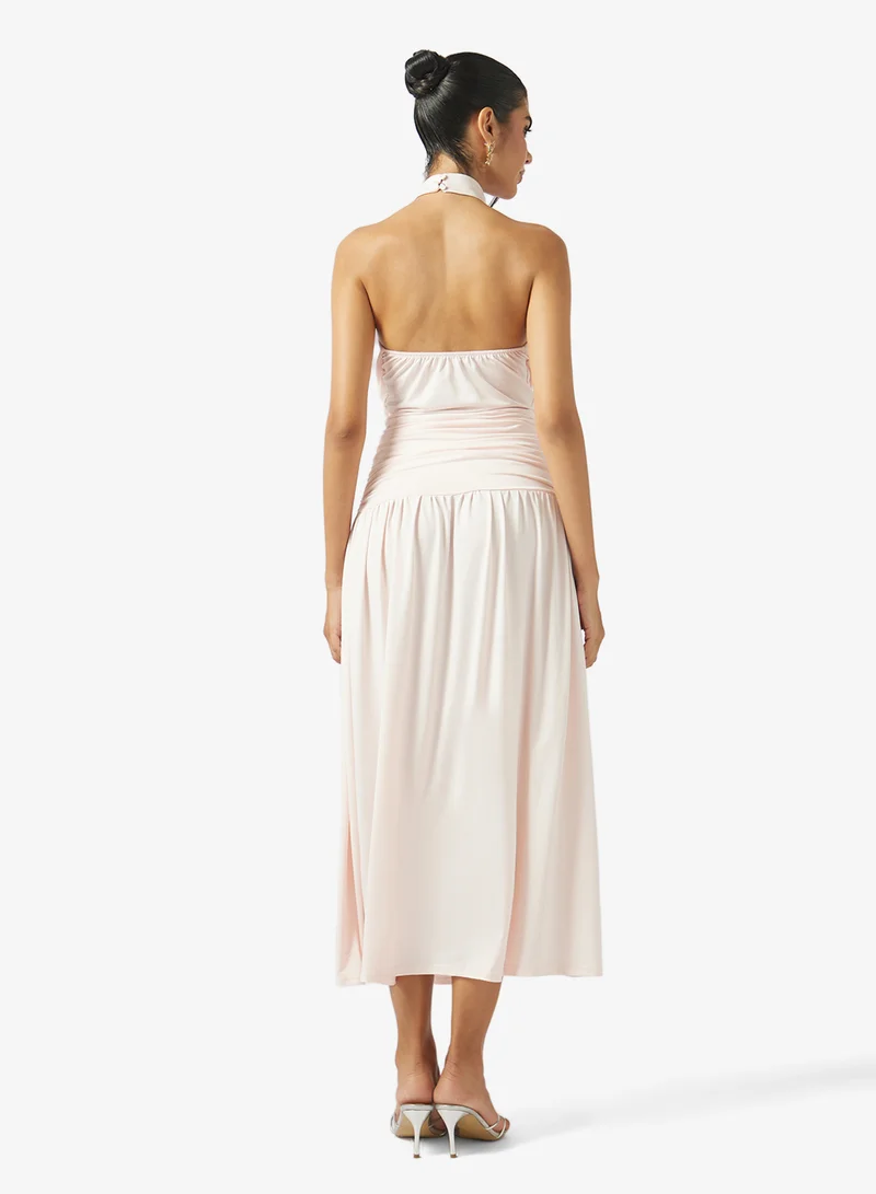 Ella  Halter Neck Dres With Slit for Women | Best Price UAE