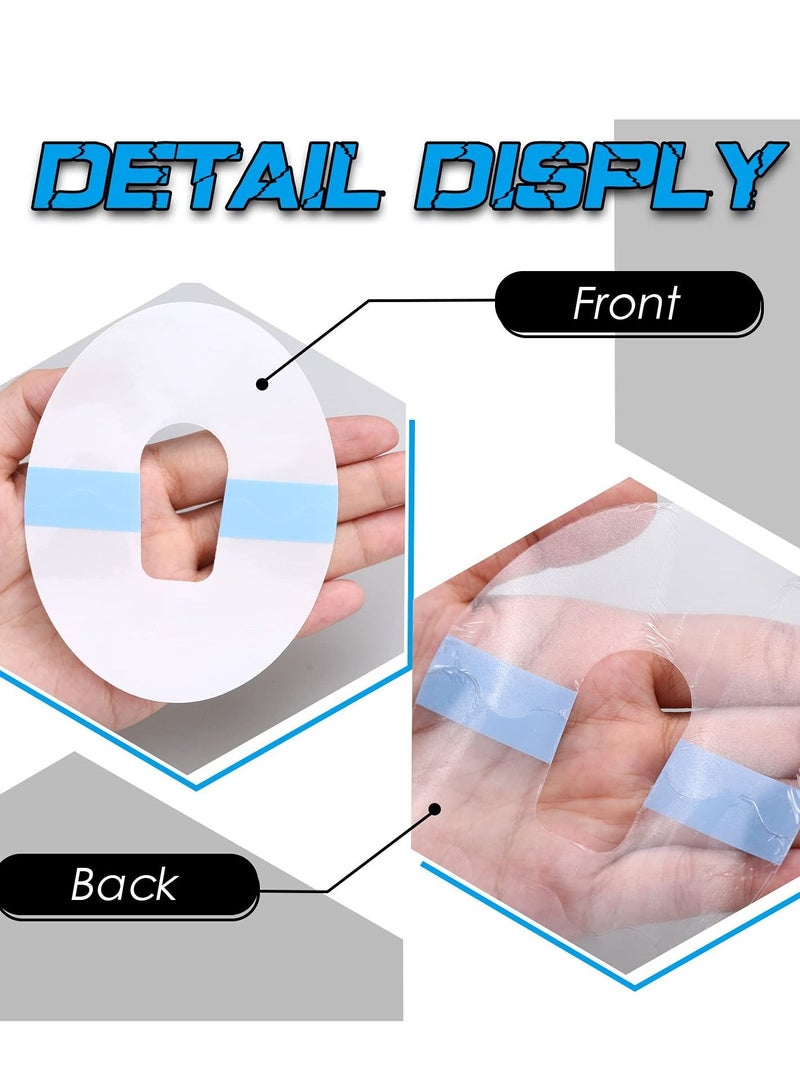 شو وو 30 Pieces Shower Waterproof Patch Transparent Adhesive Patches for G6 Overpatch Stickers Long Lasting Sweatproof Continuous Glucose Monitor Protection(Blue) - Image 3