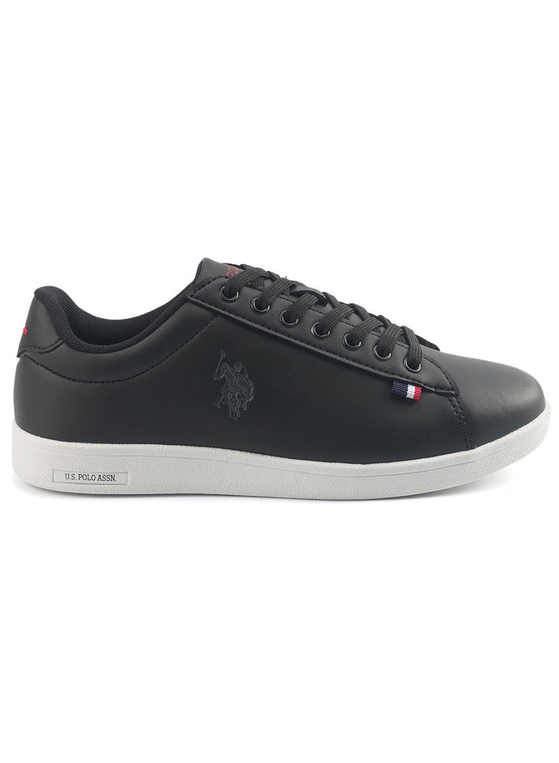 U.S. Polo Assn. Women's Black Low-Top Sneakers - Bold Lace-Up Style for Striking Everyday Look  - Image 1