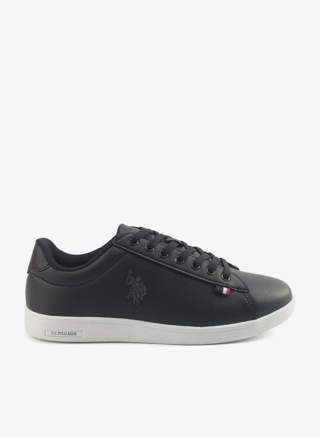 U.S. Polo Assn. Women's Black Low-Top Sneakers - Bold Lace-Up Style Shoes for Striking Everyday Look - Image 1