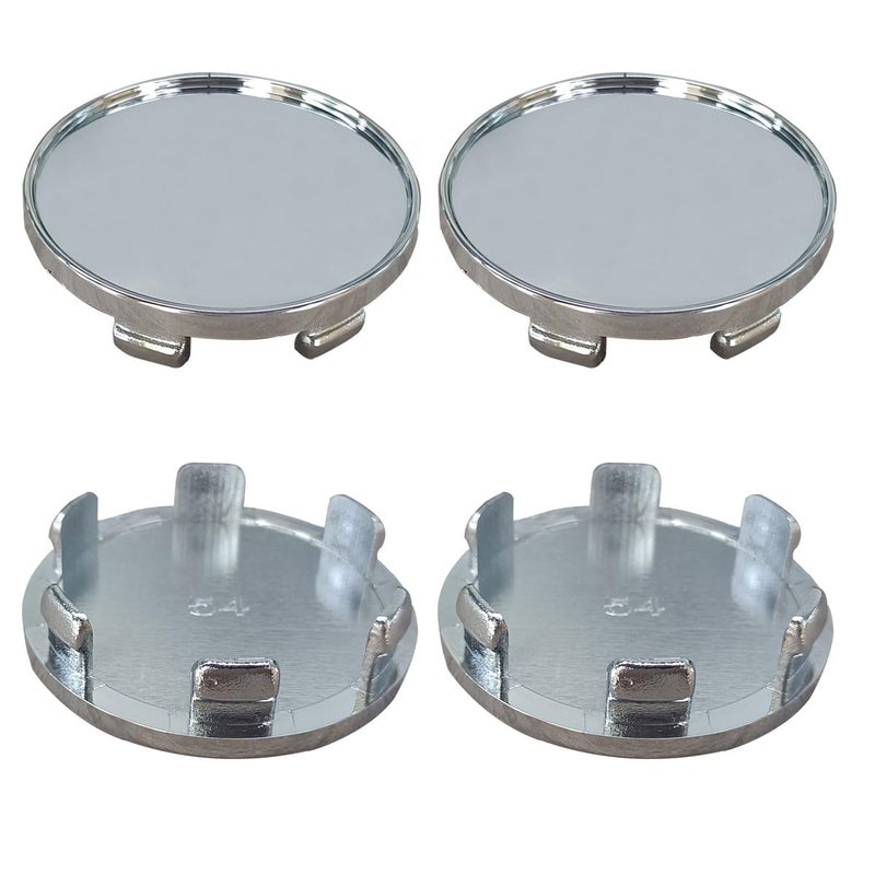 BDZMC 4PCS Wheel Center Cap Snapin Plastic Rim Center Hub Caps Cover 212 54mm Outer Diameter 185 47mm Inner Diameter Car Accessories for Car Truck SUV Silver - Image 3