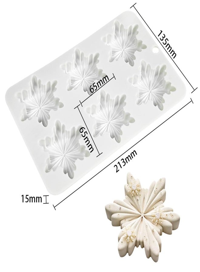 mostsom Snowflower Chocolate Molds Gift Box Silicone Molds Madeleine Silicone Bakeware Mold DIY for Candy (D_8.52x5.4x0.6 inch) - Image 2