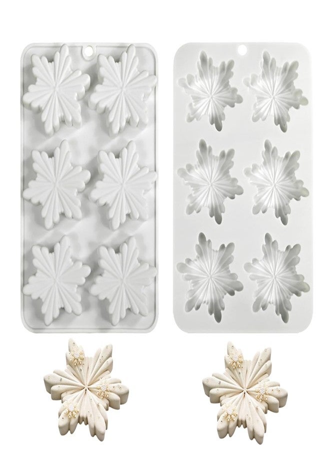 mostsom Snowflower Chocolate Molds Gift Box Silicone Molds Madeleine Silicone Bakeware Mold DIY for Candy (D_8.52x5.4x0.6 inch) - Image 1